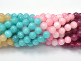 Jade Beads-5 color, 8mm (8.3mm) Round Beads-Gems: Round & Faceted-BeadDirect