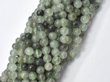 Green Rutilated Quartz Beads, 6mm Round Beads-Gems: Round & Faceted-BeadDirect