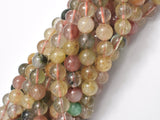 Mixed Rutilated Quartz, 8mm (8.5mm) Round-Gems: Round & Faceted-BeadDirect