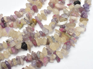 Pink Tourmaline, 7-10mm, Chips, 32 Inch-BeadDirect