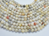 White Crazy Lace Agate 8mm Round Beads, 14.5 Inch-BeadDirect