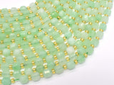 Green Quartz Beads, 6mm Faceted Prism Double Point Cut-Gems: Round & Faceted-BeadDirect