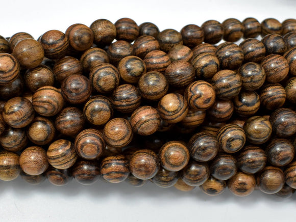 Tiger Skin Sandalwood Beads, 8mm Round Beads-Wood-BeadDirect