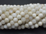 White Moonstone, 6mm (6.5mm) Round-BeadDirect