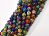 Sesame Jasper-Multi Color 8mm Round Beads, 15 Inch-BeadDirect