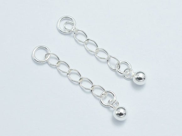 6pcs 925 Sterling Silver Extension Chain 25mm Long-BeadDirect
