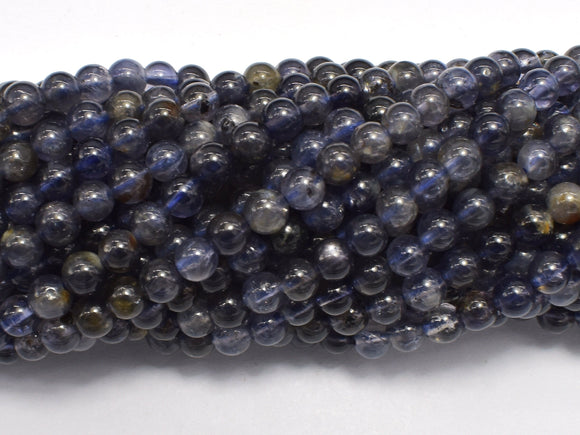 Iolite Beads, 4mm (4.6mm), Round Beads-BeadDirect