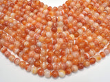 Natural Banded Agate, Striped Agate, 8mm (8.2mm)-Gems: Round & Faceted-BeadDirect