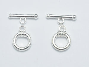 1set 925 Sterling Silver Toggle Clasps-Metal Findings & Charms-BeadDirect