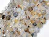 Agate Beads, 8mm Star Cut Faceted Round-Gems: Round & Faceted-BeadDirect