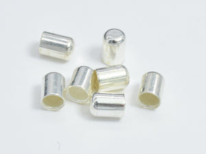 10pcs 925 Sterling Silver Cord End Cap, Without Loop and Hole, 4x2.9mm-BeadDirect