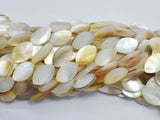 Mother of Pearl, MOP, White & Brown, 8x12mm Marquise-BeadDirect