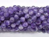 Amethyst, Dog Tooth Amethyst, 8mm, Faceted Round-BeadDirect