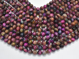 Tiger Eye - Fuchsia, 8mm, Round-BeadDirect