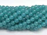 Jade Beads, Teal, 8mm Round Beads-Gems: Round & Faceted-BeadDirect