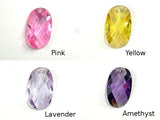 CZ beads,12x20mm Faceted Twisted Oval-Cubic Zirconia-BeadDirect