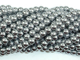 Hematite Beads, Silver, 6mm Round Beads-Gems: Round & Faceted-BeadDirect