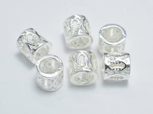 4pcs 925 Sterling Silver Beads, 5x4.8mm Tube Bead-Metal Findings & Charms-BeadDirect