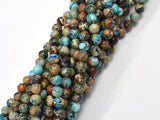 Impression Jasper- Blue 6mm Round-BeadDirect