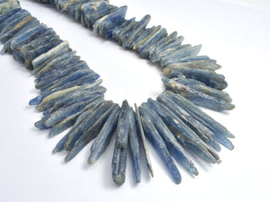 Blue Kyanite (7-12)x(16-48)mm Graduated Top Drilled Slice Stick-BeadDirect