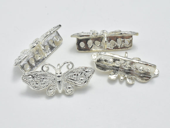 1pc 925 Sterling Silver Butterfly Connector, 20x10mm Butterfly, 6 Hole Flower connector-Metal Findings & Charms-BeadDirect