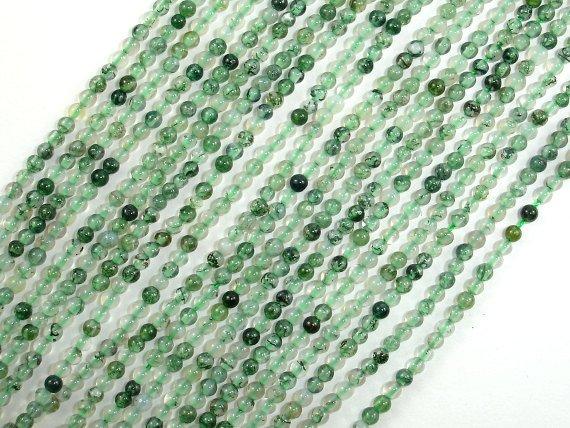 Moss Agate Beads, Round, 2mm (1.9 mm), 16 Inch-Gems: Round & Faceted-BeadDirect