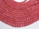 Jade Beads-Rose Red, 8mm-Gems: Round & Faceted-BeadDirect