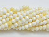 Mother of Pearl Beads, MOP, Creamy White, 6mm Round-Gems: Round & Faceted-BeadDirect