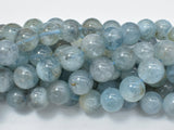 Genuine Aquamarine Beads, 10mm Round Beads-Gems: Round & Faceted-BeadDirect