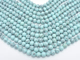 Turquoise Howlite-Light Blue, 8mm Round-Gems: Round & Faceted-BeadDirect