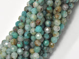 Natural Chrysocolla, 3.3-3.5mm Micro Faceted Round-Gems: Round & Faceted-BeadDirect