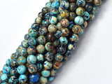 Impression Jasper- Blue 8mm Round-BeadDirect