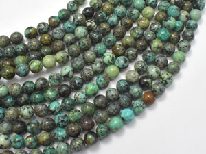 African Turquoise Beads, Round, 6mm (6.7mm)-BeadDirect