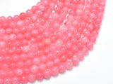 Jade Beads-Pink, 6mm Round Beads-BeadDirect