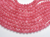 Jade Beads-Rose Pink, 8mm Round Beads-BeadDirect