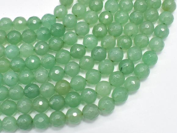 Green Aventurine Beads, 8mm Faceted Round Beads-BeadDirect