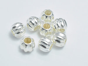 10pcs 925 Sterling Silver Beads, 5mm Round Beads-Metal Findings & Charms-BeadDirect