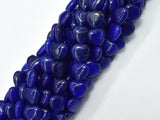 Jade - Blue 12mm Heart Beads, 15 Inch-BeadDirect