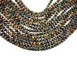 Blue / Yellow Tiger Eye, 6mm (6.5 mm) Round-Gems: Round & Faceted-BeadDirect