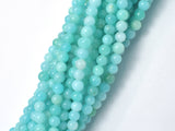 Russian Amazonite Beads, Green Amazonite, 4mm Round-Gems: Round & Faceted-BeadDirect