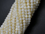 Mother of Pearl Beads, MOP, Creamy White, 4mm Round-Gems: Round & Faceted-BeadDirect