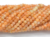 Orange Calcite Beads, Round, 4mm, 16 Inch-Agate: Round & Faceted-BeadDirect