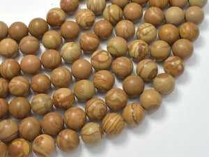 Wood Jasper Beads, Round, 10mm, 15.5 Inch-BeadDirect