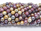 Mystic Coated Mookaite, 6mm Faceted Round Beads, AB Coated-Gems: Round & Faceted-BeadDirect