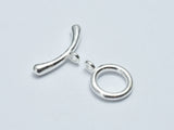 1set 925 Sterling Silver Toggle Clasps, Loop 9.8mm, Bar 17.8mm-BeadDirect