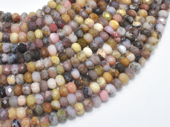 Pink Opal, 4x6mm Faceted Rondelle-Gems:Assorted Shape-BeadDirect