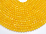 Jade - Yellow, 6mm, Round, 15 Inch-BeadDirect