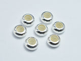 8pcs 925 Sterling Silver 6x3mm Rondelle Rubber Stopper bead-BeadDirect