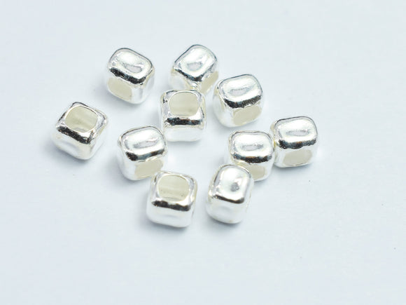 20pcs 925 Sterling Silver 3x2.8mm Cube Beads-BeadDirect