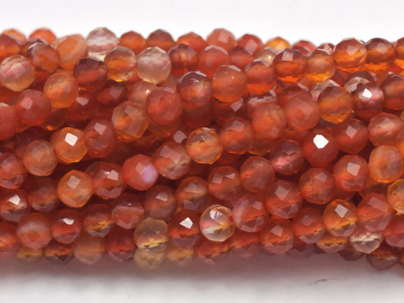 Carnelian Beads, 3mm Micro Faceted Round-Gems: Round & Faceted-BeadDirect